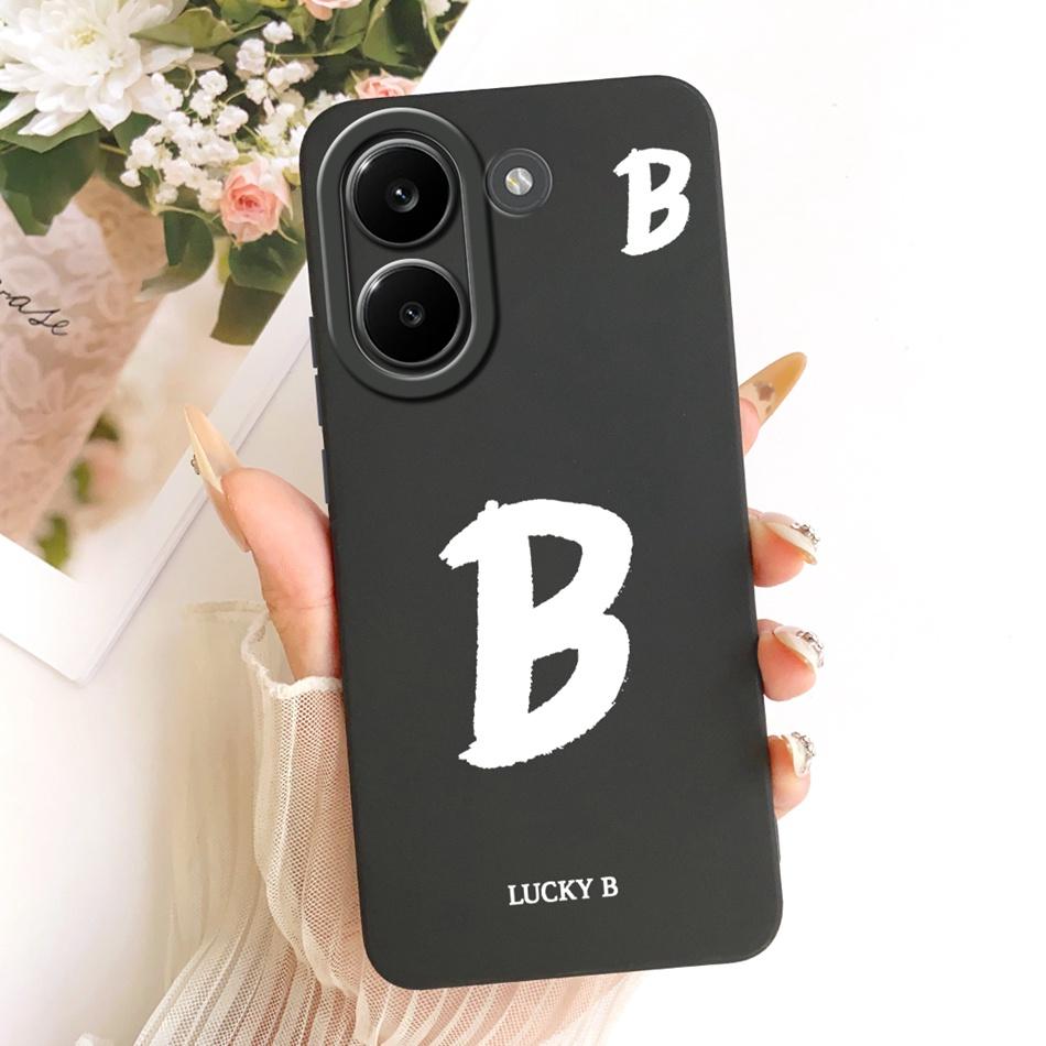 For Xiaomi Poco X8 Pro / X8 Pro Max Lucky Initial Letter Phone Case For Poco X8Pro X 8 Pro Max 5G Soft Silicone Cases Bumpers