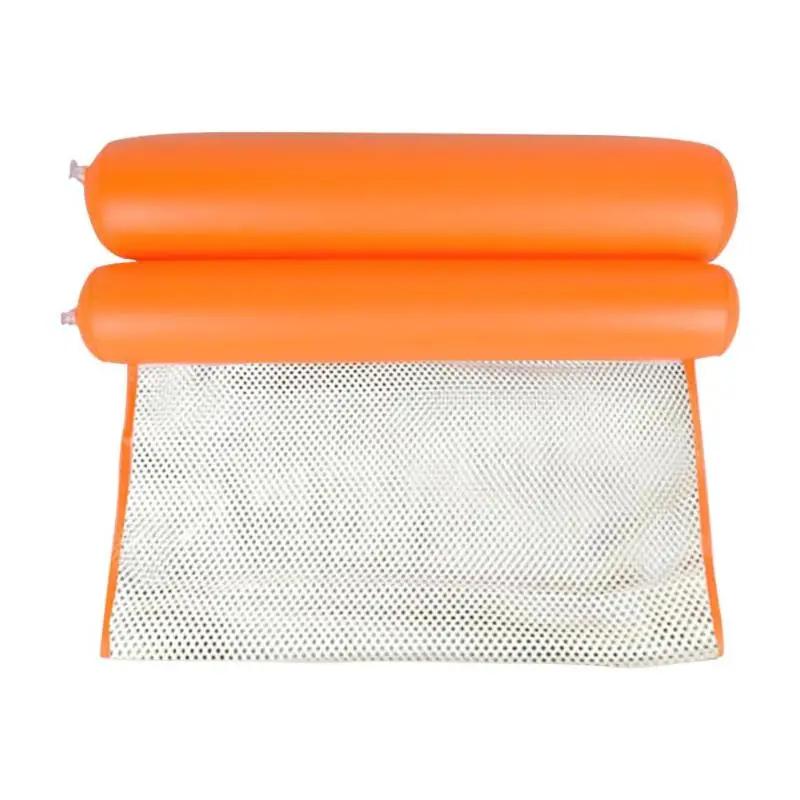 

Water Hammock In Air Mattress Swimming Pool Beach Lounger Floating Sleeping Cushion Foldable Inflatable Air Mattress Bed Chair оранжевый