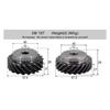 2M 3M 10T-30T High Torque 45° L/R Rotation Helical Gears Interlocking Machined Bore 180° Drive for Industrial Machinery