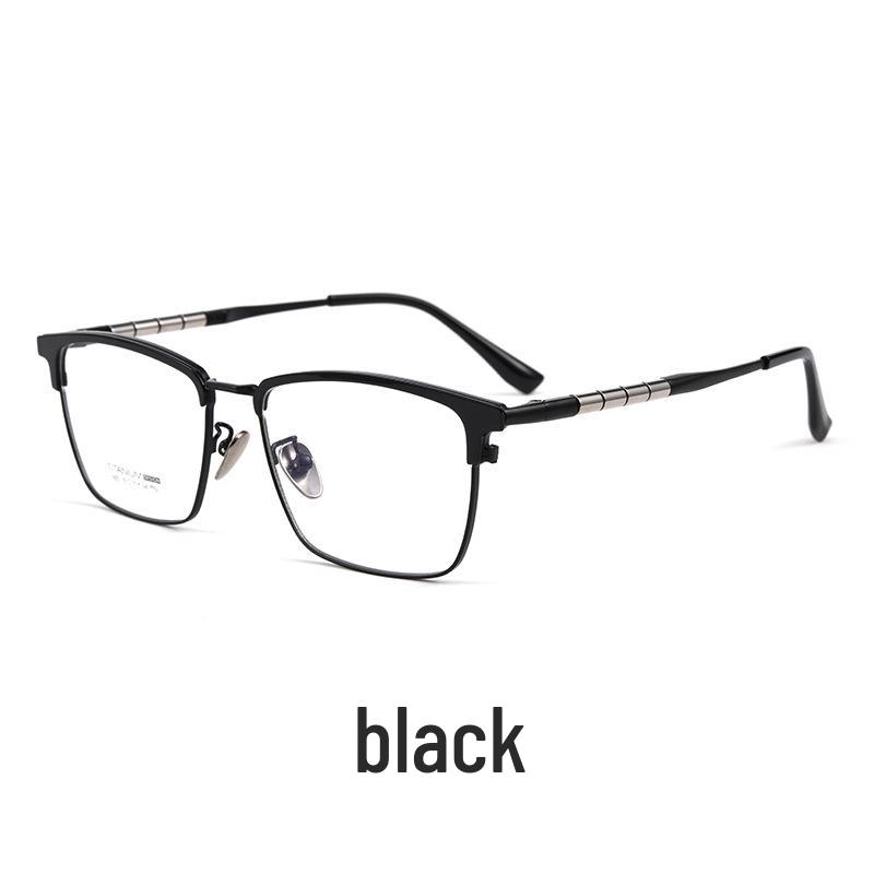 

9025T Полутитановые ретро очки-брови с бамбуковым шарниром для мужской рецептурной оптики