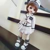 rakulifey Doll Doll Sailor Tube and Gift Doll 1/3 Outfit Suit, Coat, Top, Skirt, Hat, White, (1/3 Outfit)