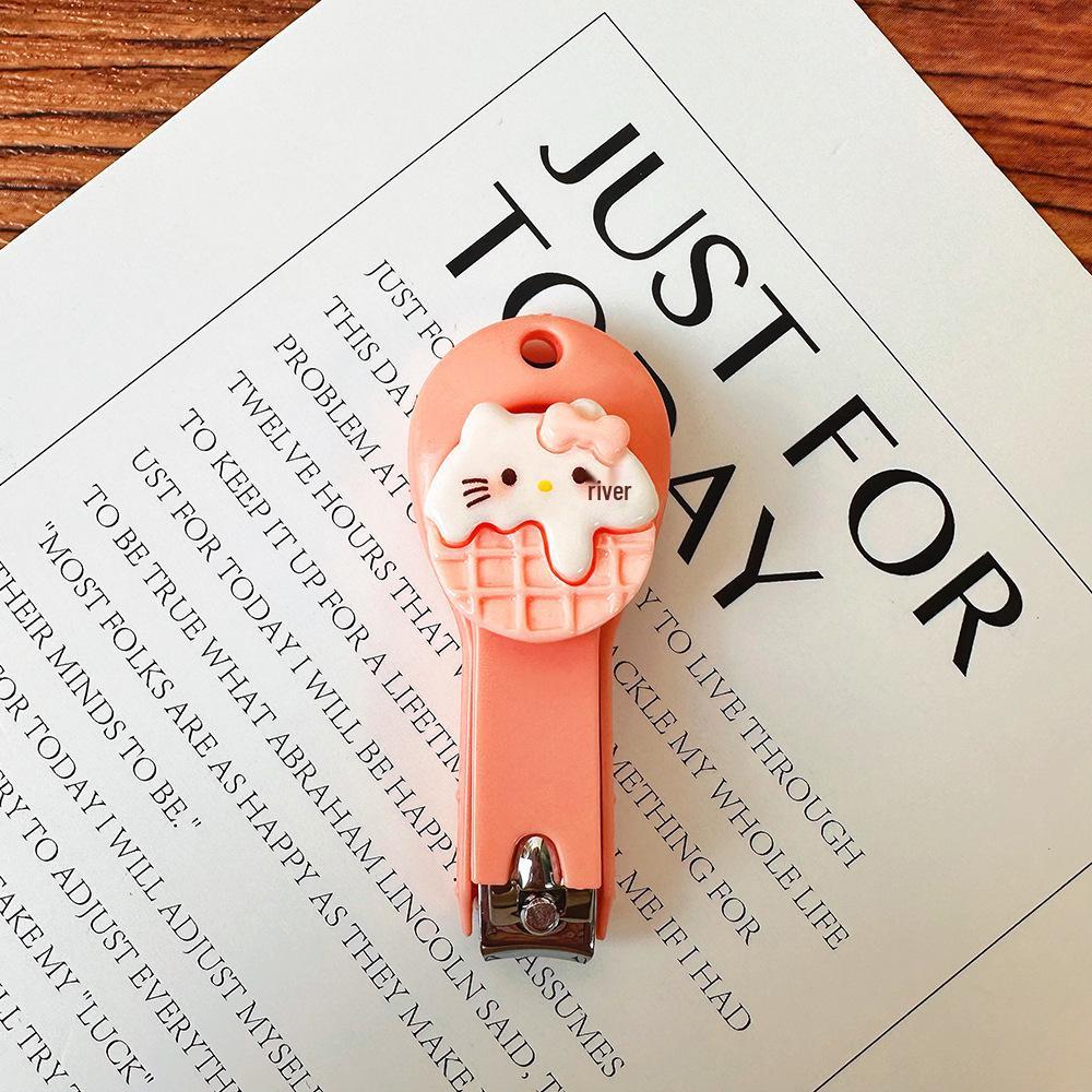 Cartoon Kitten Nail Clippers: Portable, Anti-Splash Design for All Ages Single Nail Clipper