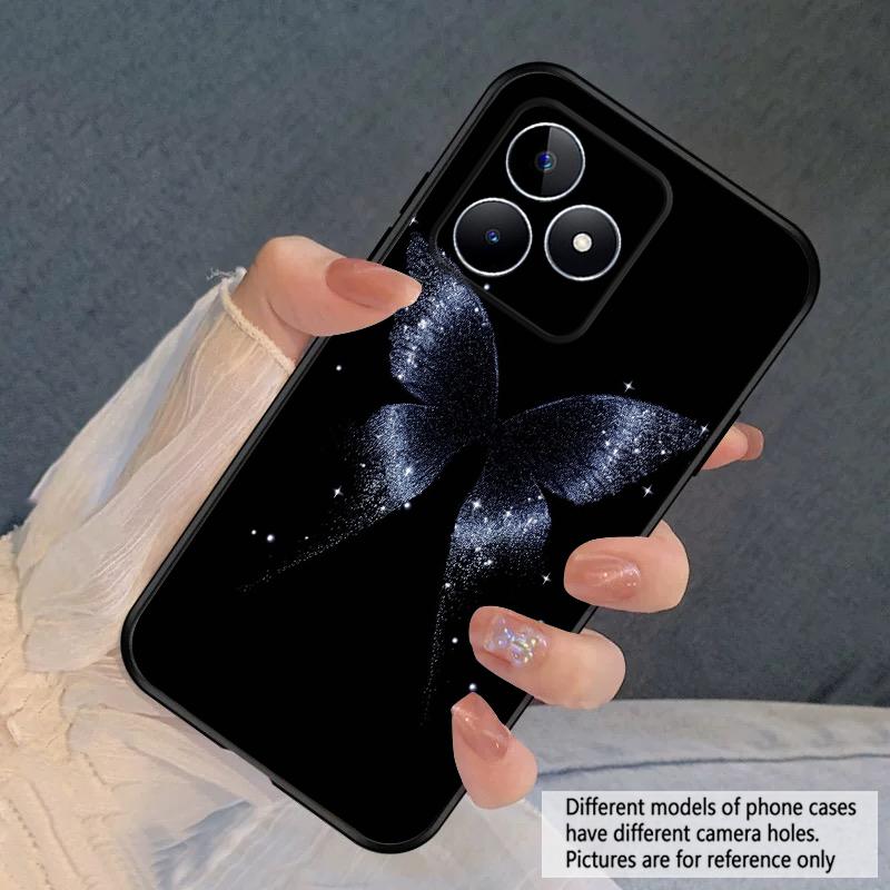 White Butterfly For Oppo Realme 11 12X 12 14 Pro Plus 5G 8 C 55 63 65 51 53 67 75 4G GT2 7 Note 7 50 Silicone Soft Phone Case