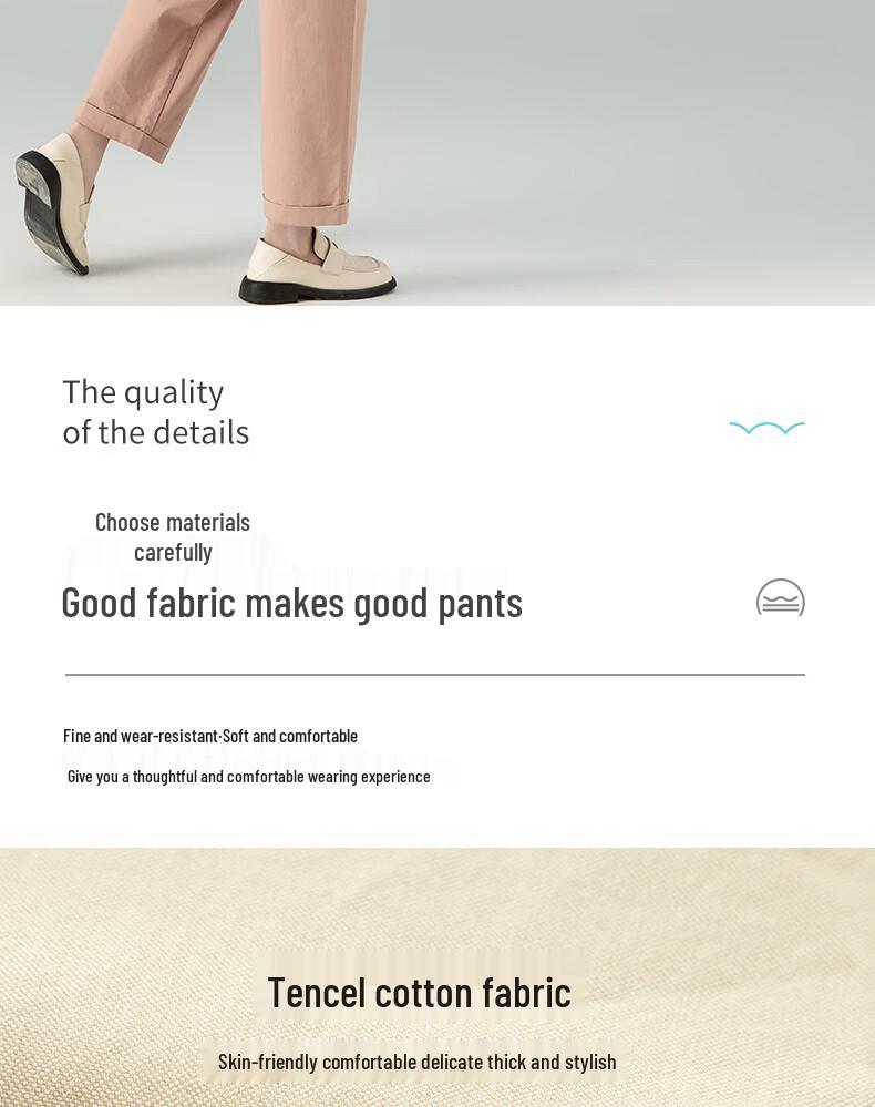 Fanzhen Women's Summer Tencel Blend Cropped Wide-Leg Pants