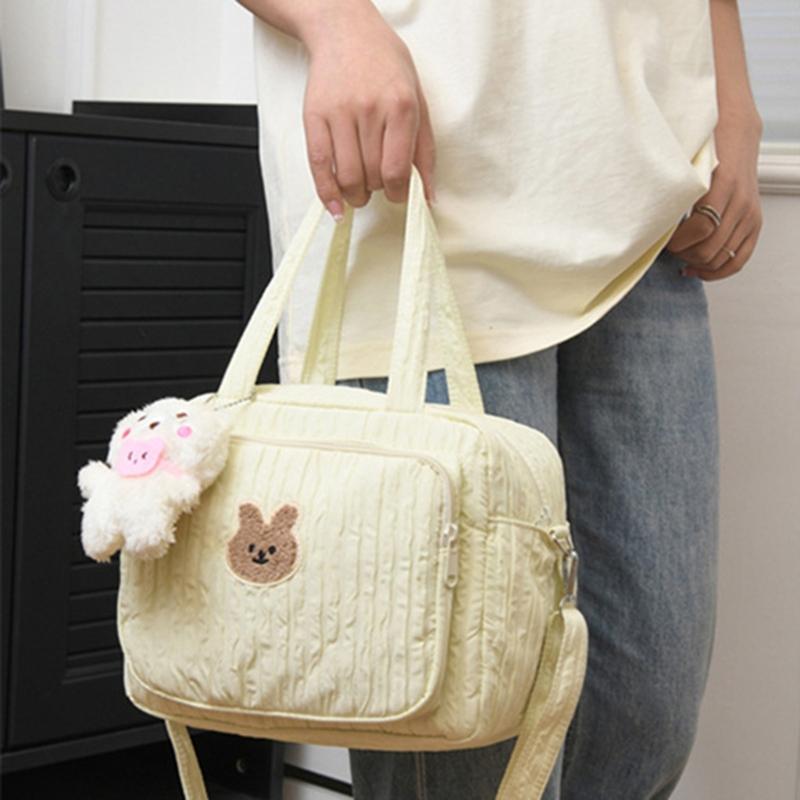 Diaper Bag Handbag Fashionable Mother and Baby Nappy Pouch One Shoulder Crossbody Bag for Bottle, Diaper Storage
