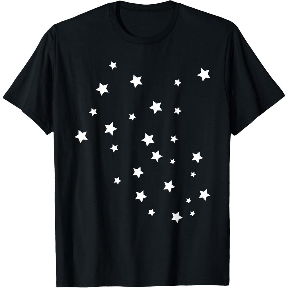 Random Star Themed Graphic Stars Print for Star Lover T Shirt 4XL чёрный