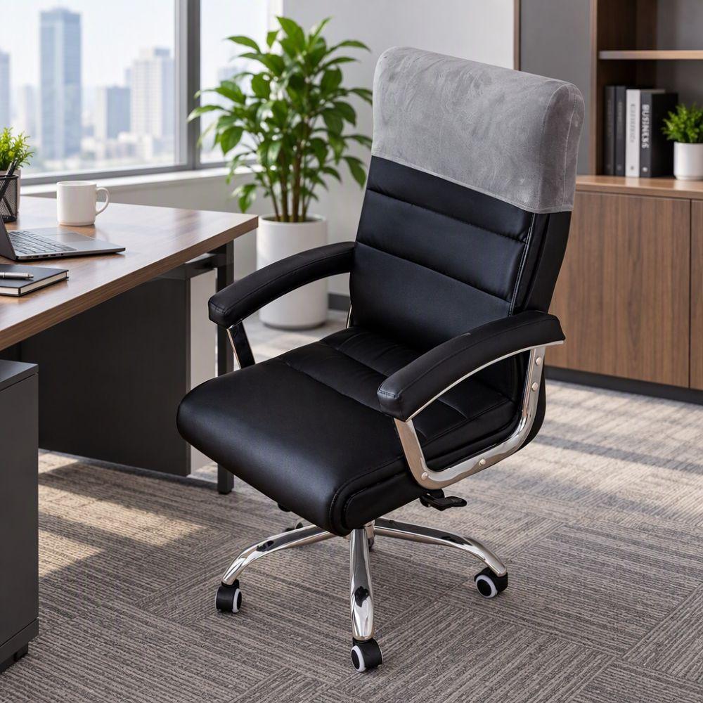 Dust-proof Chair Backrest Protector Velvet Elastic Chair Back Cover Office Chair