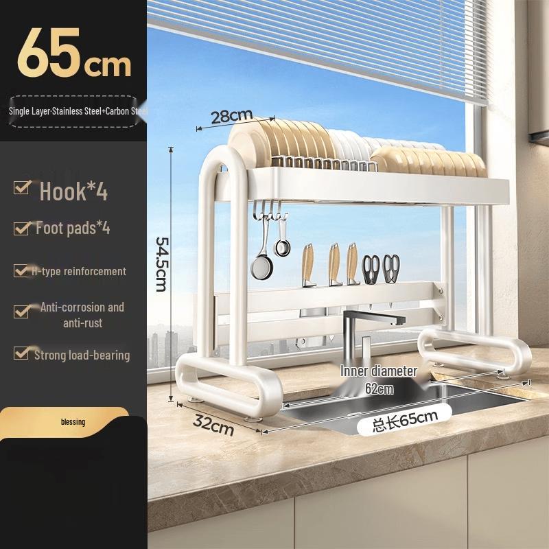 

YouShu No-Drill Foldable Stainless Steel Kitchen Sink Rack