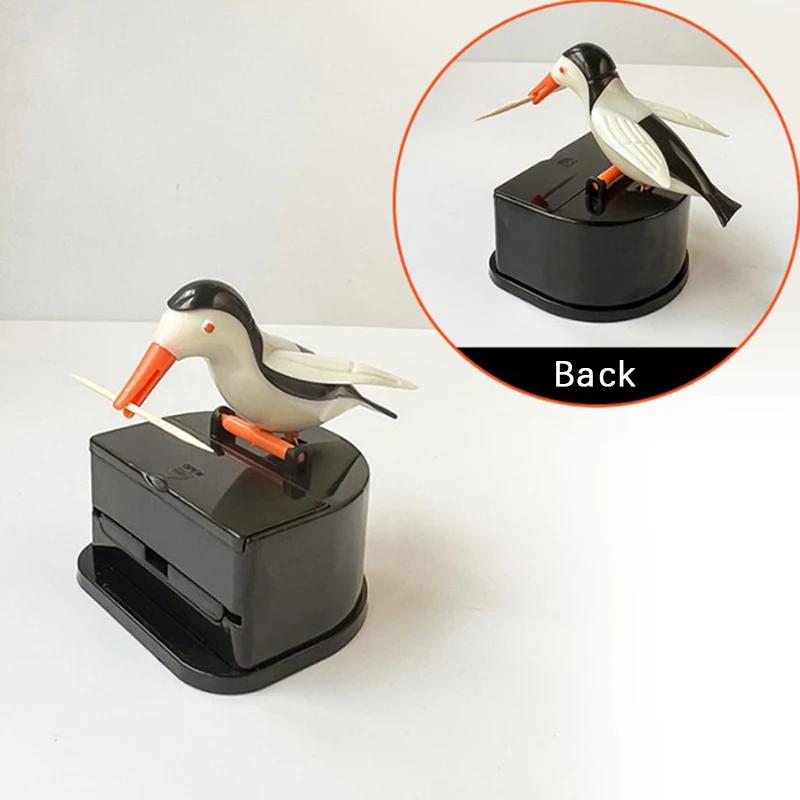 Little Bird Automatic Pop-up Toothpick Bin Woodpecker Toothpick Dispenser Jar Toothpick Holders Ornaments Dinner Table Decor