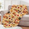 Fall Thanksgiving Throw Blanket Maple Leaf Pumpkin Flannel Print Blanket Super Soft Cozy Nap Blanket Perfect Home Gift for Her