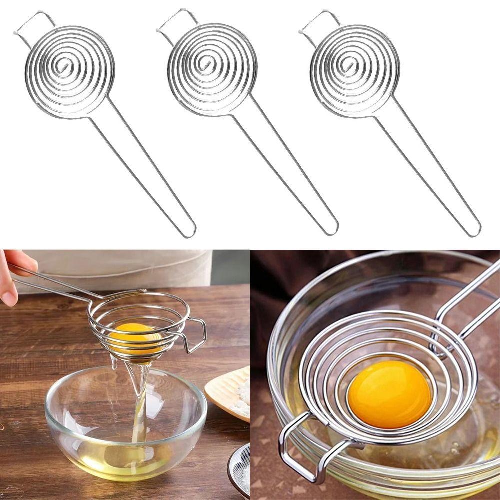 Kitchen Gadgets Egg Divider Stainless Steel Egg Filter Durable Egg Yolk Separator