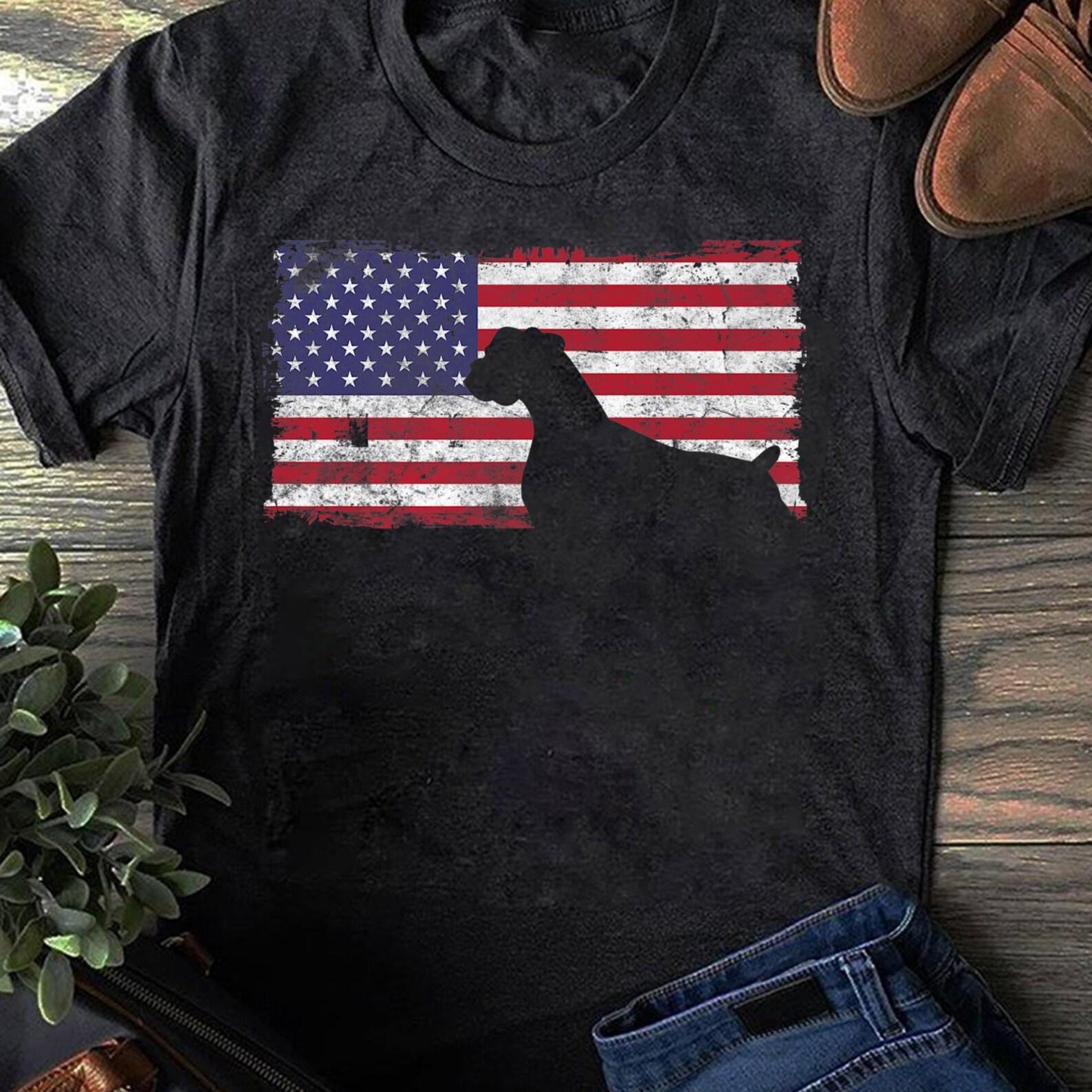 4th Of July Boxer dog American Flag T-Shirt Patriotic - Gift - Funny Dog - Boxer Lovers - Father s Day - Boxer Shirt, Funny Boxer S