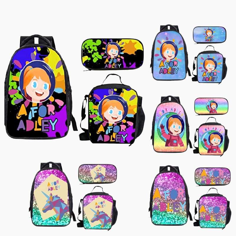 Afor Adley School Backpack Set For Kids Large Size 20-35l Capacity Zipper Closure