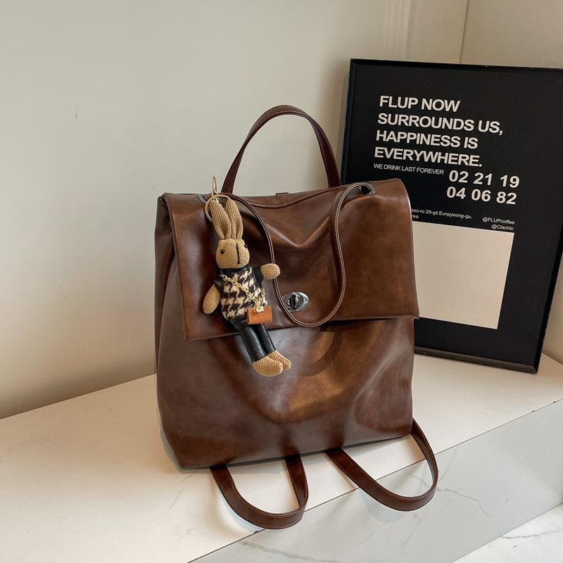 New Women's Bag, Retro Double Shoulder Student Bag.