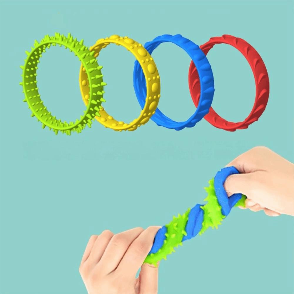 Soft Material TPR Sensory Hand Ring Toys Flexible Design Silent Decompressors Bracelet  Kids Play