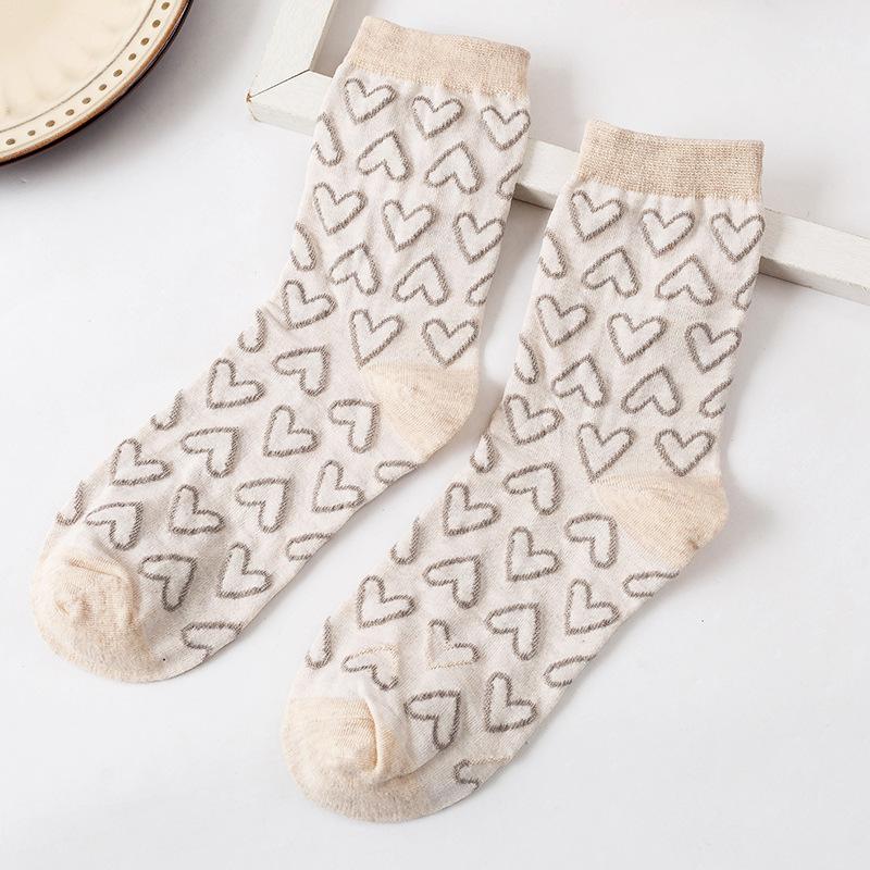 Blue Socks Flower Print Vintage Long Socks Women Japanese Fashion Harajuku Retro Streetwear Sweet Girls Kawaii Cute Crew Socks