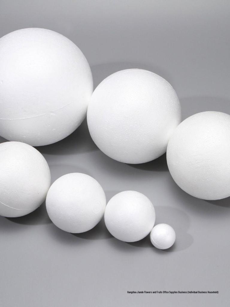 White Polystyrene Foam Ball for Crafts and Floral Arrangements