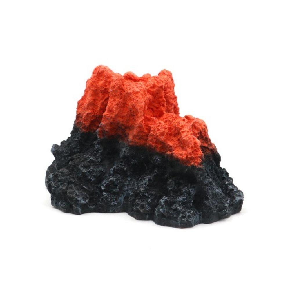 Natural Style Volcano Oxygen Pump Decor Resin Fish Tank Air Pump Volcano Mini Aquarium