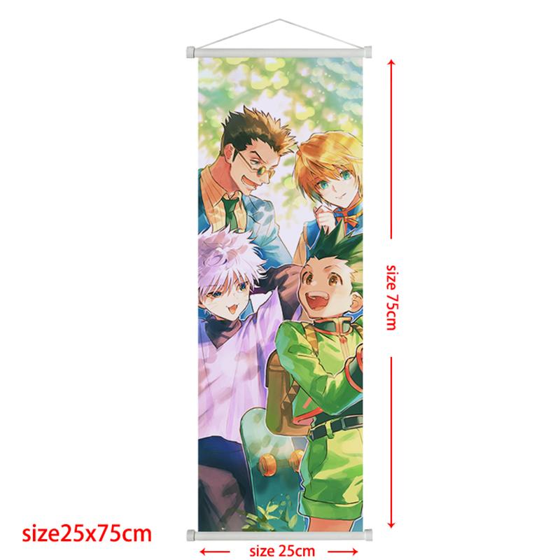 Anime Hunter X Hunter Scroll Poster GON Killua Zoldyck Hisoka Art Canvas Wall Decor for Bedroom Home Poster Family Room Decor