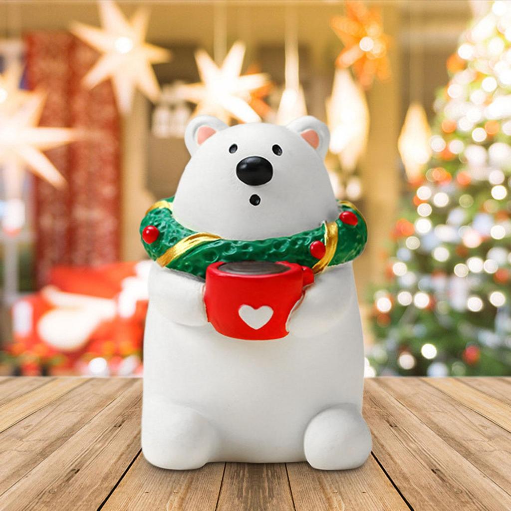 Christmas Tabletop Ornament Resin Figurine Cute Classic Characters Handcrafted Xmas Decor Shelf Sculpture for Holiday Gift