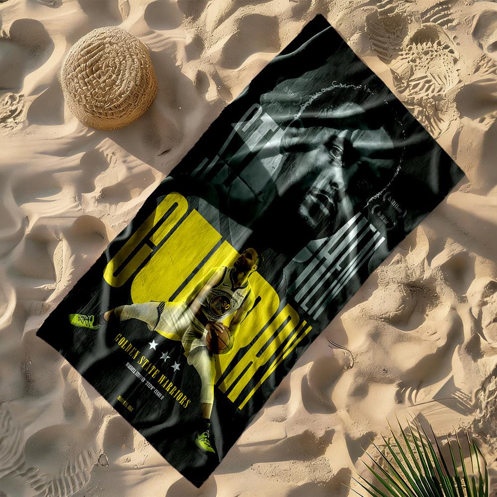 Golden State Warriors Beach Towel Super Soft & Absorbent Comfortable Lightweight Suitable for Sports, Travel, Swimming, Yoga, Bathroom, Beach, And Poo