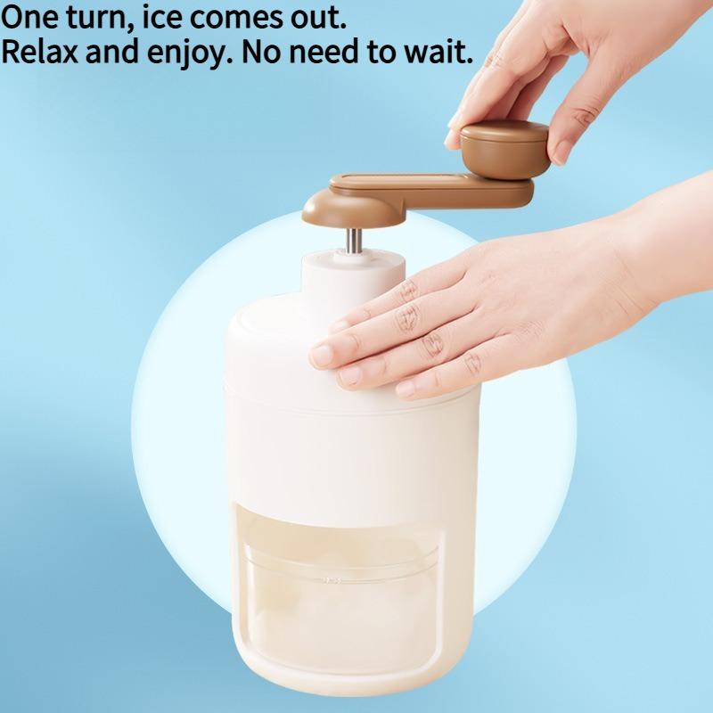 1PC Hand Crank Ice Shaver, Cotton Ice Fruit Shake Smoothie Machine, Household Ice Cube Ice Crusher, Salmon Seafood Fresh-keeping Ice