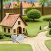 Beaupretty Aluminum Corrugated Roof Panel 8pcs Set - Roofing Material for Mini Dollhouses, Diorama Building Kit, Lightweight Assembly Miniature Roof