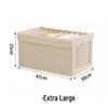 Large Capacity Foldable Cotton & Linen Storage Box - Japanese Style Wardrobe Organizer
