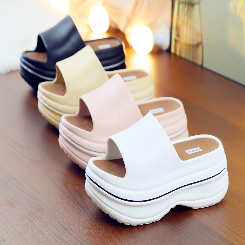 Mode Hausschuhe Plateau Hausschuhe Slides Massage Sommer Flache Schuhe Frau 2025 Hausschuhe Flaches Plateau Sommer Massage