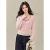 Womens 2-Piece Set: Soft V-Neck Long Sleeve Top Tank Loose Fit Thin Breathable Casual Daily Wear