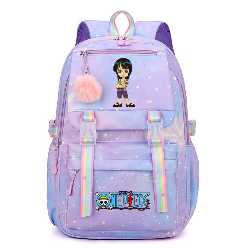 Anime One Piece Batoh Roztomilý Dámský Vodotěsný Batůžek pro Studenty, Teenagery, Děti, Narozeninové Dárky, Aktovka, Dámská Cestovní Volnočasová Taška, Ruksak, Mochila