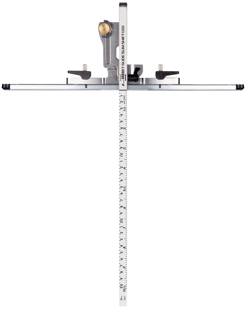Shinwa Sokutei Circular Saw Guide Foldable Slim Long 73595 Ruler, T-Slide Shift, 30cm, Stop,