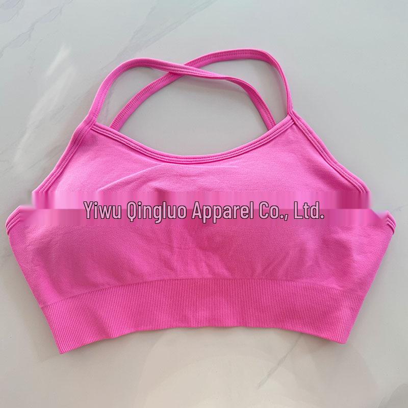 DFYNE Nahtloser Sport-BH mit Kreuzrücken aus Nylon-Spandex für Damen