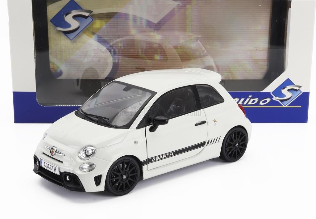 Mini auto FIAT 500 ABARTH SOLIDO FIAT NUOVA 500 ABARTH 595 2022 BÍLÁ ČERNÁ 1811301 1/18 1/18 [Položka]