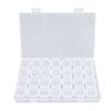 28 Compartments Nail Art Tool Box Transparent Jewelry Accessories Nail Tool Organizer with Snap Closure