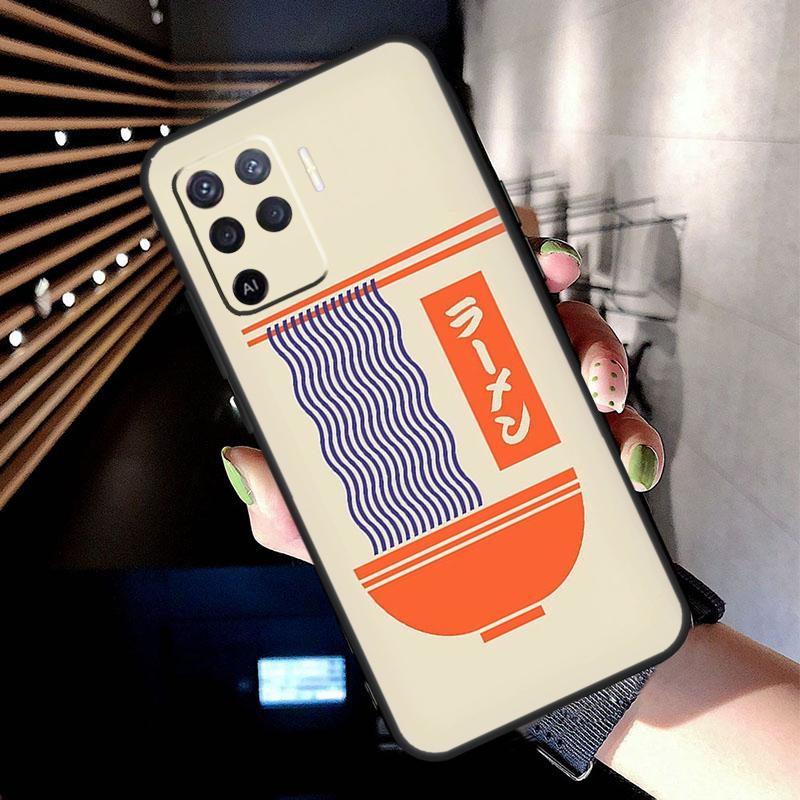 Ramen Cat Japanese Art Case For Oppo A17 A57 A77 A76 A16 A96 A18 A60 A80 A40 A38 A58 A78 A98 A94 A74 A54 A15 A5 Pro
