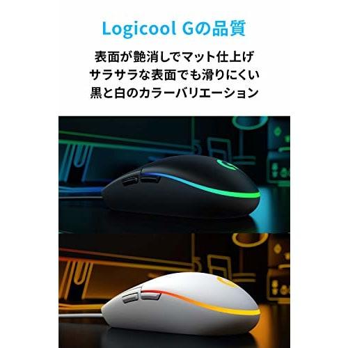 Logitech G Gaming Mouse G203 Wired Gaming Mouse USB Connection G203-BK Lightweight 85g LIGHTSYNC RGB 6 Program Buttons Black PC Windows Mac [Final Fan