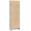 Bookshelf Concrete Grey 60x24x176 cm Engineered Wood