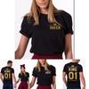 Stylish Number Crown Print T-shirt For Women And Men Perfect For Casual Summer Wear