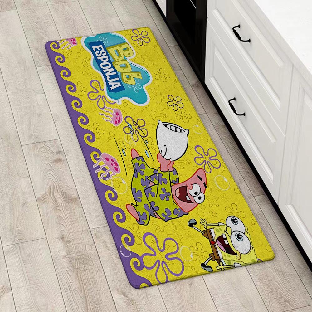 Entrance Front Door Doormat Anime S-SpongeBobs Non-slip Kitchen Rug Living Room Rugs Balcony Bathroom Foot Mat Floor Mats Carpet