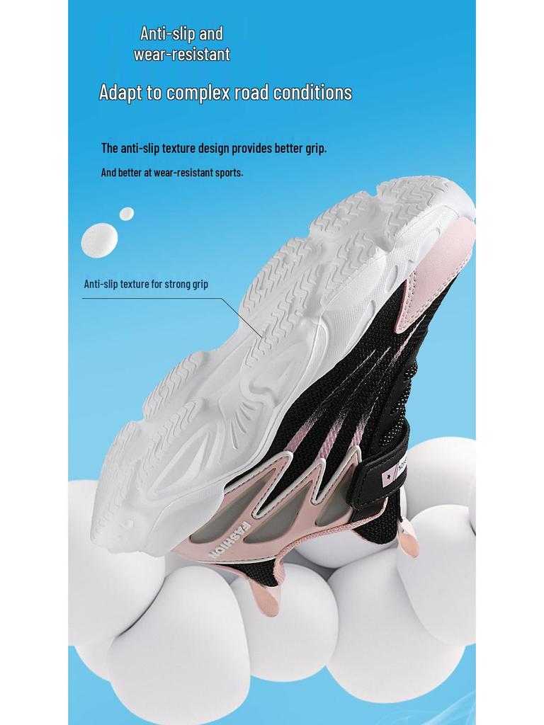 Children's Breathable Mesh Running Shoes for Girls Ages 6-12 - Spring/Autumn