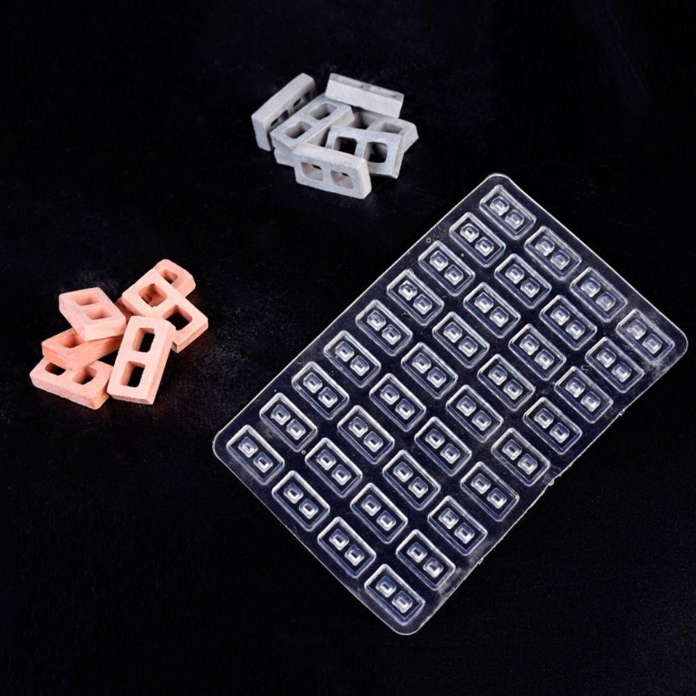 

Small Cement Handmade House DIY Accessories Mini Brick Silicone Mold Tile Model Mould Sand Table Construction Material