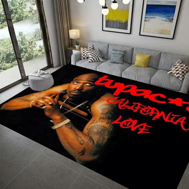 T-Tupac 2Pac Carpet Non -Slip Carpet For Living Room Kitchen Bathroom Rug ,Kids Bedroom Mats Home Decor