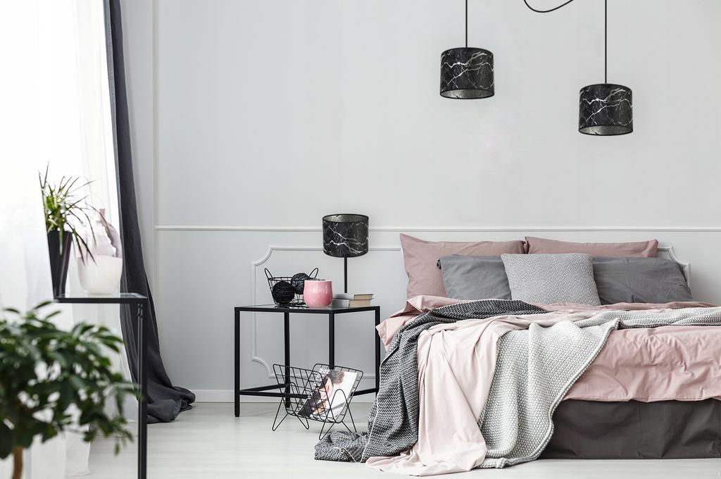 GIA TISCHLAMPE, SILBERNES MUSTER-LAMPENSCHIRM