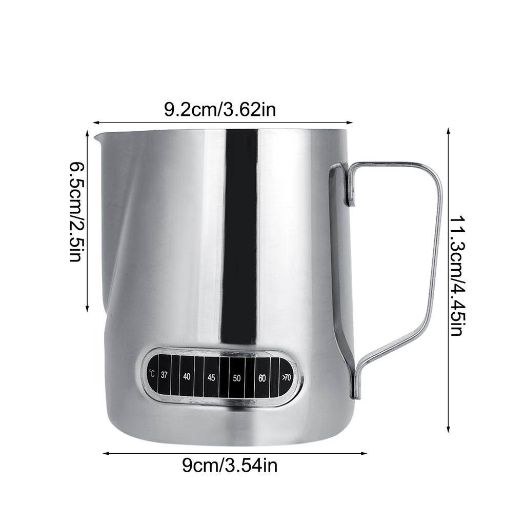 600ml Stainless Steel Milk Frothing Pitcher Espresso Coffee Cup Mugs with Measurement
