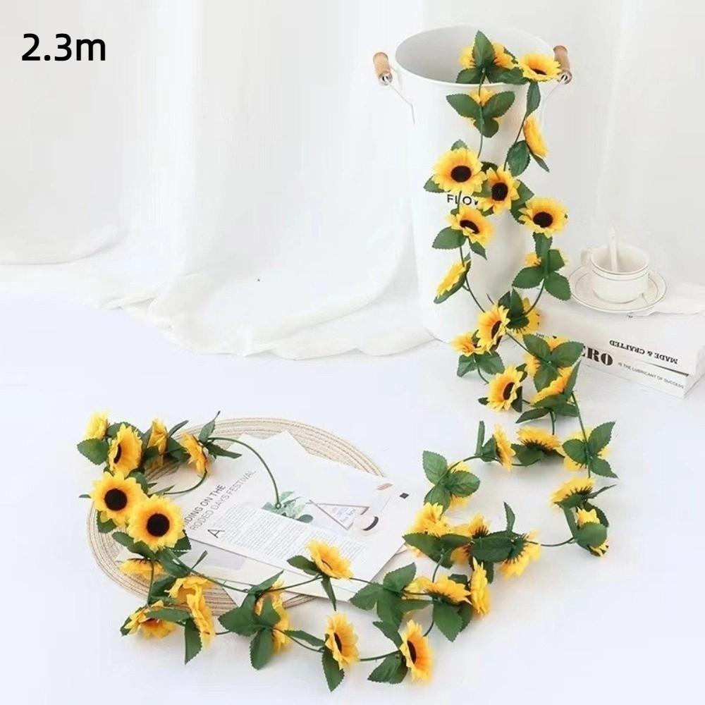 Simulated Sunflower Flower Vine 26 Heads DIY Artificial 3D Sunflower Vine Plastic Party Supplies Simulation Flower Vine