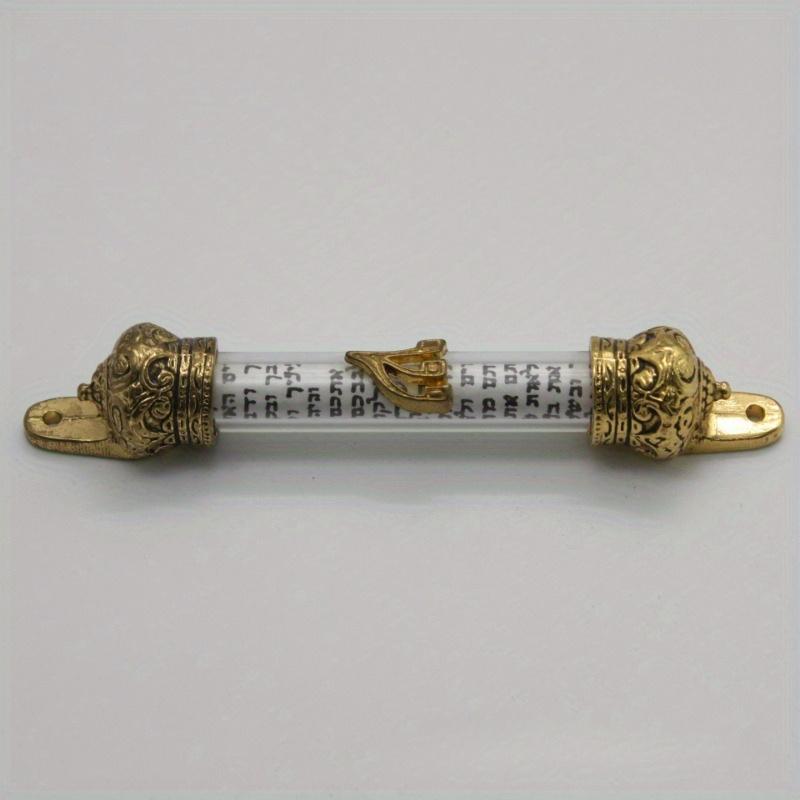 Metal Mezuzah for The Door, A Je Gift Featuring A Religious Scroll, Suitable for Home, Judaica, Weddings, and Outdoor Use.