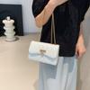 Urban Chic Pu Quilted Lock Buckle Shoulder Bag For Women In Black Beige Pink