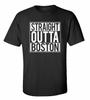 Funny Straight Outta Boston Adult Mens Short Sleeve T-Shirt