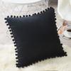 Luxurious 45x45cm Pom-poms Cushion Cover In Soft Velvet For Elegant Home Dcor